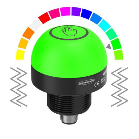 K50PTVKQ Banner Multicolor LED Indicator Lamp, 18 → 30V, Screw In Base