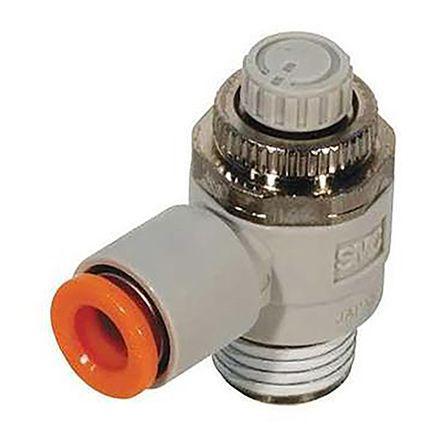 AS3211F-N02-11S SMC AS series Speed Controller, NPT 1/4 Inlet Port x 3/8in Tube Outlet Port