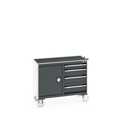 41006006-19V Bott 1 Door, 4 Drawer Sheet Steel Floor Standing Storage Cabinet, 1050 X 525 X 885mm