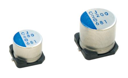 PCJ0J471MCL1GS Nichicon 470μF Surface Mount Polymer Capacitor, 6.3V dc
