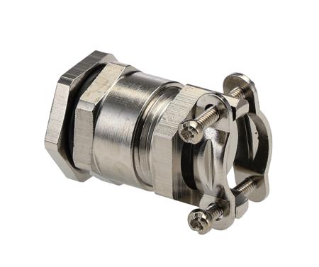52004280-52003500 Lapp PG9 Metallic Nickel Plated Brass, IP55 Cable Gland With Locknut