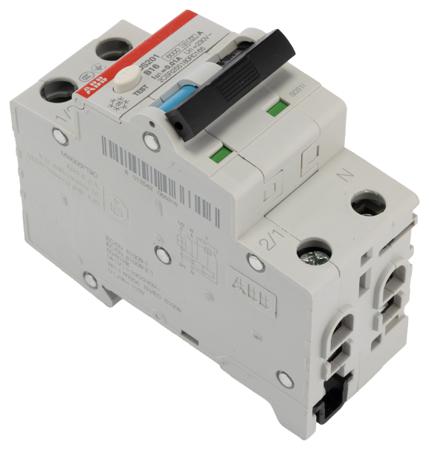 2CSR255180R0165 ABB RCBO - 2P, 6 kA Breaking Capacity, 10mA Trip Sensitivity, DS201 Series