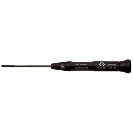 T4877XESD08 CK Torx  Screwdriver, TX08 Tip, 60 mm Blade, 147 mm Overall