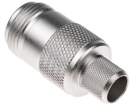 J01021A0145 Telegartner 50Ω Straight Cable Mount N Type Connector, jack, Crimp Termination, 0 → 11GHz, RG214/U