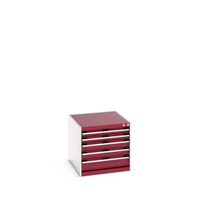 40027102-24V Bott 5 Cabinet, Steel, 600mm x 750mm x 650mm, Red