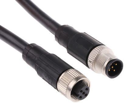 TCSMCN1M1F2 Schneider Electric M12 2m Cable & Connector for use with ModBus Network Connection
