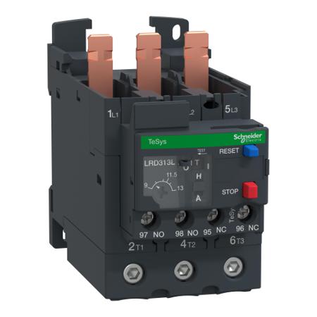 LRD313L Schneider Electric Thermal Overload Relay - 1 NO + 1 NC, 9 → 13 A F.L.C, 5 A Contact Rating, TeSys