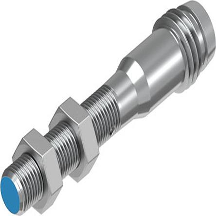 SIEN-M5B-NO-S-L Festo Inductive Barrel Proximity Sensor, M5, 0.8 mm Detection, NPN NC, 10 → 30 V dc