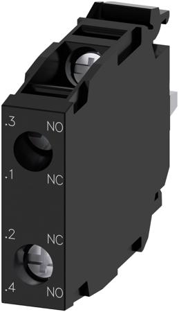 3SU1400-1AA10-1QA0 Siemens SIRIUS ACT 3SU14 Series Contact Block, 5 → 500V ac/dc, 1CO