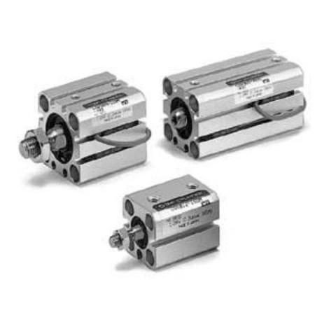 CDQSB25-10DC SMC Pneumatic Compact Cylinder - 25mm Bore, 10mm Stroke, CQS Series, Double Acting