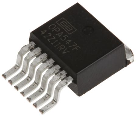 OPA547FKTWT Texas Instruments, Operational Amplifier, 1 MHz, 7-Pin 30 V D2PAK