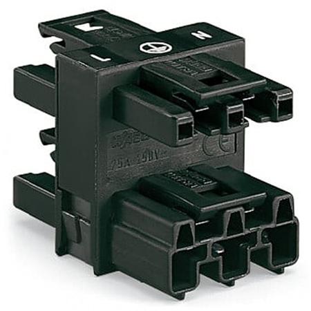 770-607 Wago 770 Series, Male to Female 3 Pole 4 Way Distribution Block, Rated At 25A, 250 V
