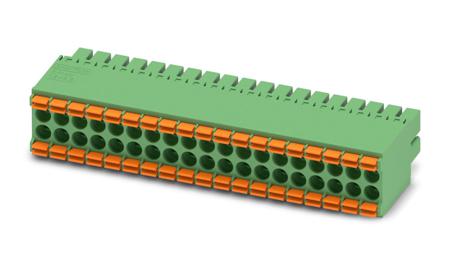 1790276 Phoenix Contact, 3.5mm Pitch, DFMC 1.5/19-ST-3.5, 38 Way, Pluggable Terminal Block, Plug, Cable Mount, Spring Cage