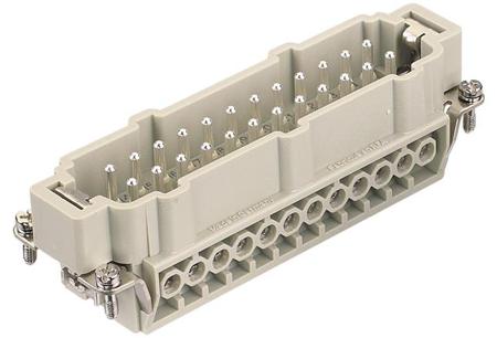 09337242601 HARTING Heavy Duty Power Connector Insert, 16A, Male, Han E Series, 24 Contacts