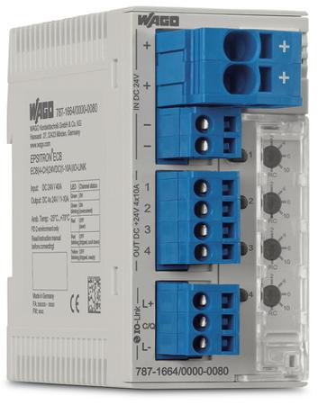 787-1664-000-080 WAGO Electronic Circuit Breaker 10A 24V 787, 4 channels , DIN Rail