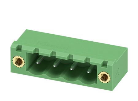 1924101 Phoenix Contact, 5.08mm Pitch, MSTB 2.5 HC/ 4-GF-5.08, 4 Way, Pluggable Terminal Block, Header, Solder Termination,