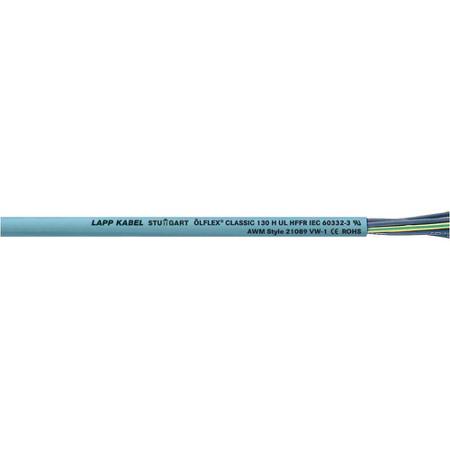 1123035 Lapp ÖLFLEX CLASSIC 130 Control Cable, 4 Cores, 0.75 mm² CSA 18 AWG, Unscreened, 100 m, Grey Zero Halogen Sheath