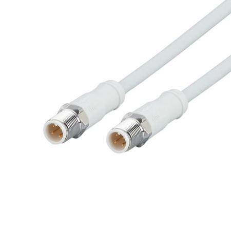 EVF654 ifm electronicEVF, 3m Cat5e, Grey M12 to Male M12 Male, Shielded, Terminated MPPE Sheath