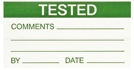 445-4079 RS Pro Pre-Printed Adhesive Label Tested. Quantity: 30