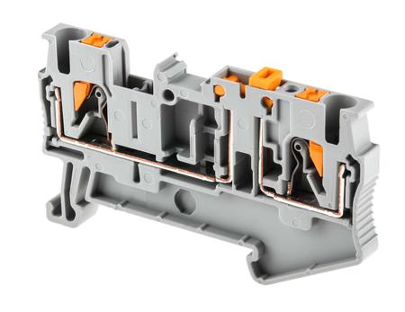 3210156 Phoenix Contact  PT 2.5-MT Series Grey, 0.14 → 4mm², Single-Level, Push In Termination