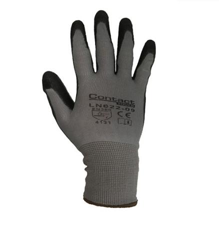 LN622-08 Liscombe LN622 Black, Grey Polyamide Material Handling Work Gloves, Size 8, Polyurethane Coating