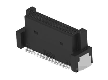 294028-E ERNI ERNI MicroCon Series Vertical Surface Mount PCB Socket, 32-Contact, 2-Row, 0.8mm Pitch, Surface Mount Termination