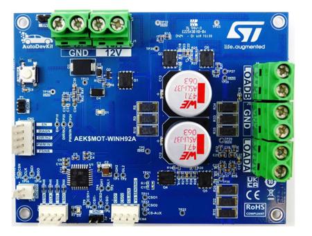 AEK-MOT-WINH92 STMicroelectronics Window Lift DC Board Driver Based on the L99H92 Gate Driver and an External MCU DC Motor Driver for