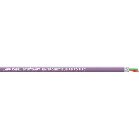 2170322 Lapp UNITRONIC BUS Series Bus Cable, 2 Cores, Screened, Aluminium Foil, Tinned Copper Braid Shield, PROFIBUS Cable