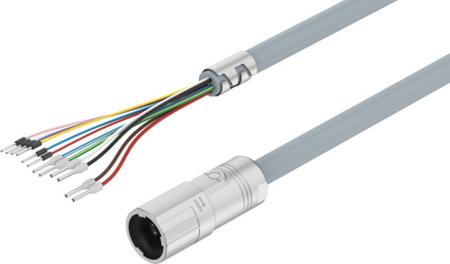 NEBM-M17G12-EH-7-5-Q7N-LE12 Festo NEBM Series Cable for Use with Servo Drives, 7.5m Length, 0 → 48 V dc,8195460