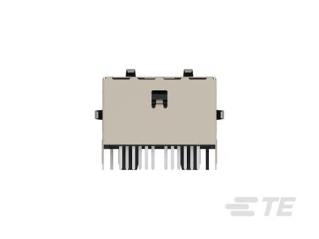 2489102-2 TE Connectivity 24891 Series Female Ethernet Connector, Hole Mount, Cat5e Right Angle 1 Port 8 -Way