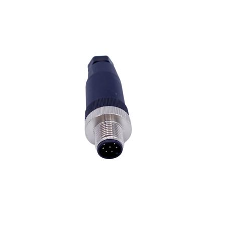 858FA08-103RBU1 Norcomp Circular Connector, 8 Contacts, Free Hanging, M12 Connector, Plug, M12 Series