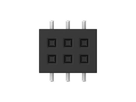 1MM-R-D03-VS-00-F-TRP TE Connectivity 1MM-R Series Vertical Board Mount PCB Socket, 6-Contact, 2-Row, 1mm Pitch, Surface Mount Termination