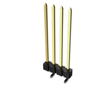 95293-101A06LF Amphenol Communications Solutions Bergstik Series Straight Surface Pin Header, 6 Contact(s), 2.54 mm Pitch, 1 Row,