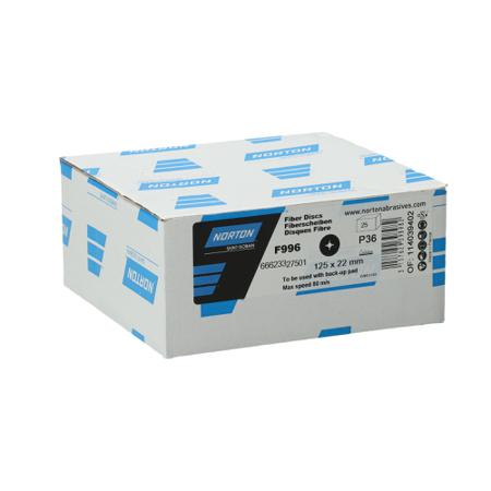 66623327501 Norton, , Quantum - Fiber Discs Ceramic, 125mm x 0.4mm Thick, 36 Grit, Quantum - Fiber Discs