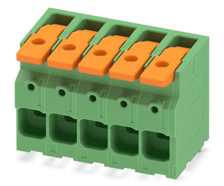 1119814 Phoenix Contact 0-ZB, LPT 16/ 5-10 Series PCB Terminal Block, 5-Contact, 10mm Pitch, PCB Mount, 1-Row, PCB Termination