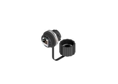 17-10020 CONEC 17 Series Single-Port RJ45 Receptacle & Cover Assembly Kit, Cat5e, Unshielded