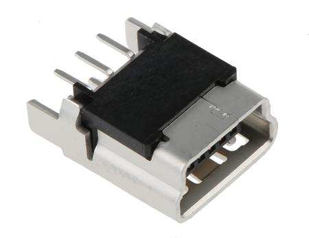 500075-1517 Molex Straight, Through Hole, Socket Type Mini 2.0 USB Connector
