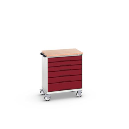16927004.24 Bott, 6 Drawer Sheet Steel Floor Standing Cabinet, 800 x 600 x 980mm
