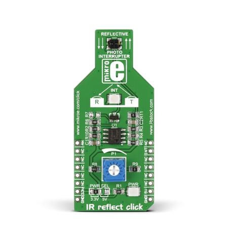 MIKROE-1882 MikroElektronika IR Reflect Click Proximity Sensor MikroBus Click Board for GP2S700HCP