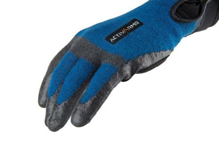 97003090 Ansell ActivArmr 97-003 Black, Blue Kevlar, Spandex, Stainless Steel Cut Resistant Cut Resistant Gloves, Size 9,