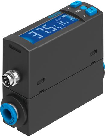 SFAH-0-5U-Q4S-PNLK-PNVBA-M8 Festo SFAH Series Flow Sensor for Air, 0.01 l/min Min, 0.5 L/min Max