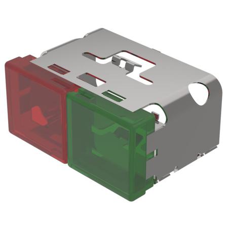03-902.2/5 Indicator Lens Rectangle Style, Green, Red, 38 Long