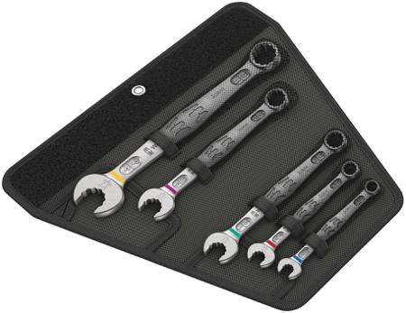 05020240001 Wera 5 Piece Chrome Molybdenum Steel Ring Spanner Set