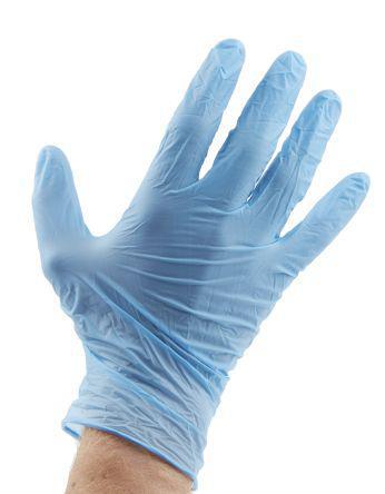 771-2735 RS Pro Blue Nitrile Gloves size 8.5 - L Powdered x 100
