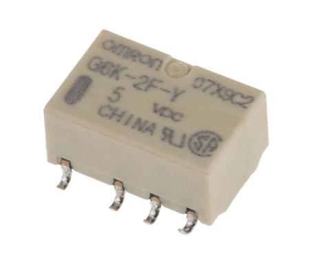 G6K-2F-Y-DC5 Omron, 5V dc Coil Non-Latching Relay DPDT, 1A Switching Current Surface Mount, G6K-2F-Y DC5