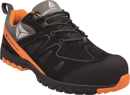BROOKS3NO46 Delta Plus Men's Black, Orange Composite Toe Capped Safety Trainers, UK 11, EU 46