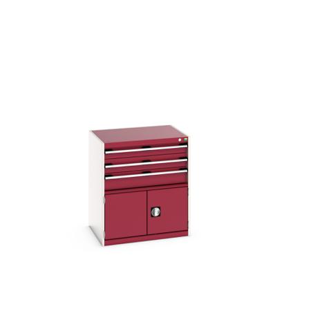 40020033-24V Bott 2 Door, 3 Drawer Steel Floor Standing Cabinet, 800 x 650 x 900mm