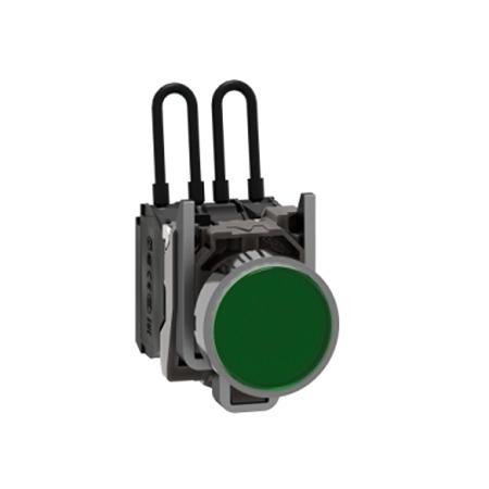 XB4BW23G5 Schneider Electric, XB4, Panel Mount Green Universal LED Pilot Light, 22.5mm Cutout, IP66, IP67, IP69K, Round, 110