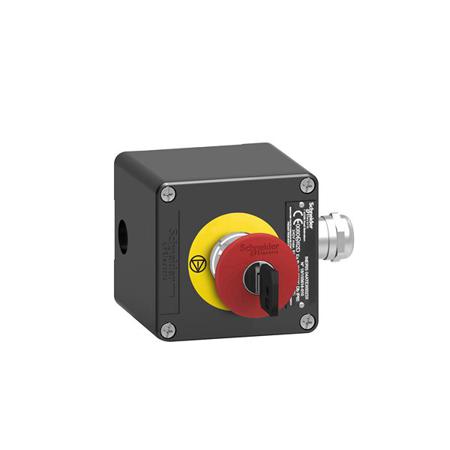 XAWF188EX Schneider Electric Harmony Series Rotary Emergency Stop Push Button, 40mm Cutout, 1NC + 1NC, IP65