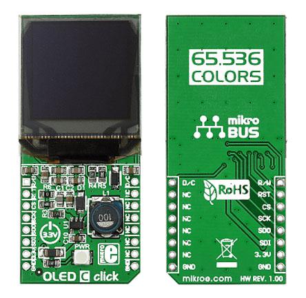 MIKROE-1585 MikroElektronika , OLED C click 1.1in OLED Display Add On Board With SEPS114A